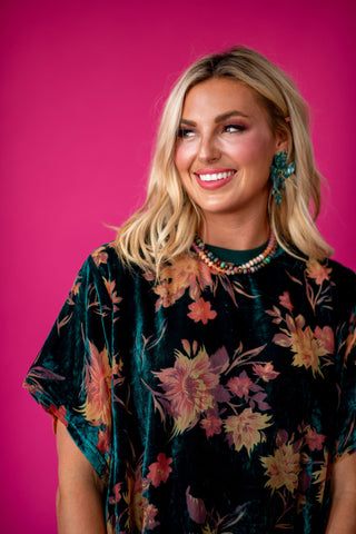 Sinclair Floral Velvet Mini Dress