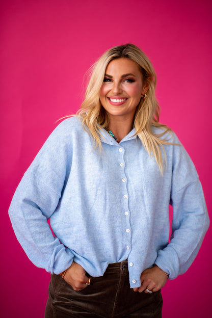 Piper Cardigan -Sky Blue