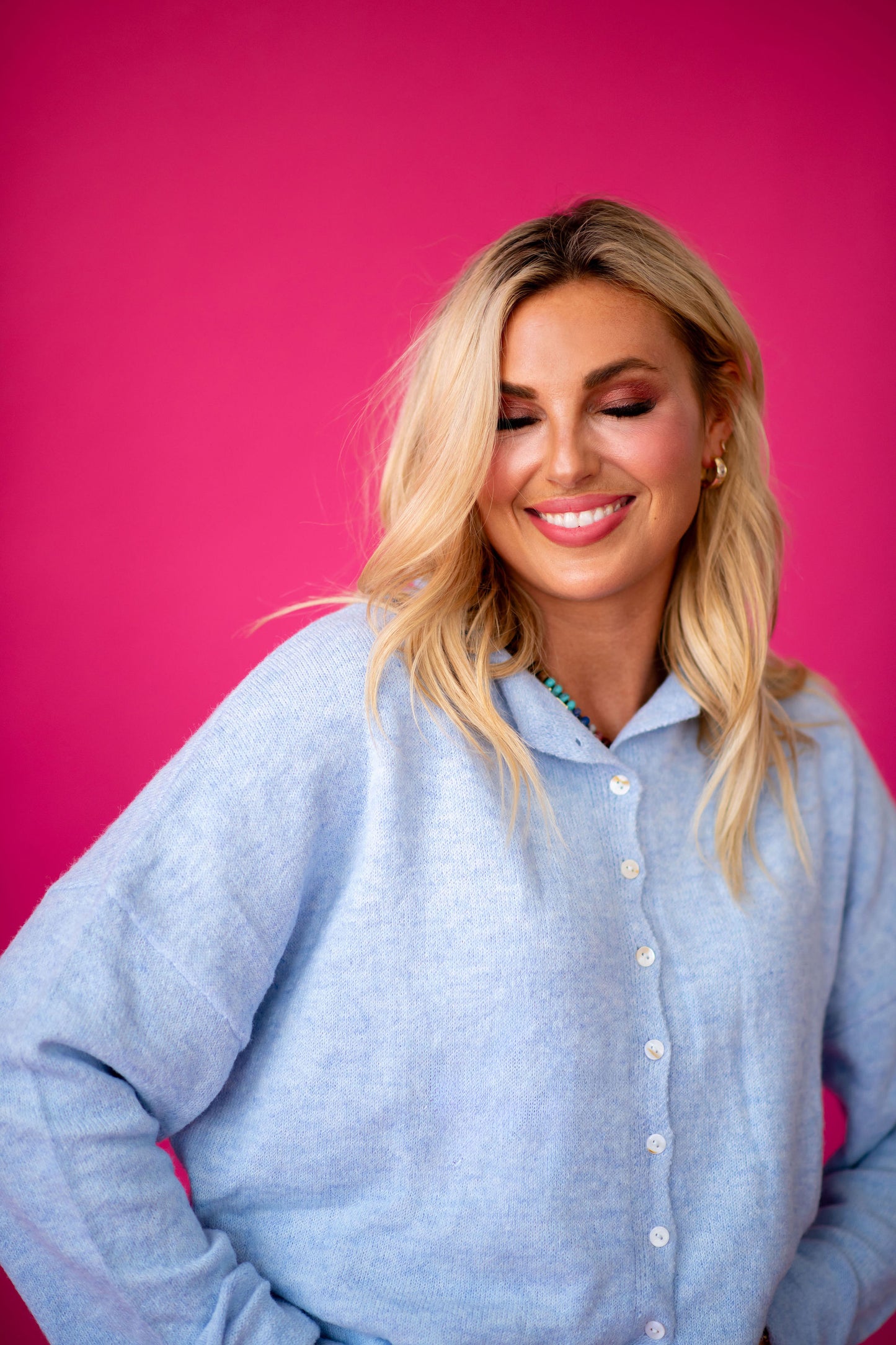 Piper Cardigan -Sky Blue