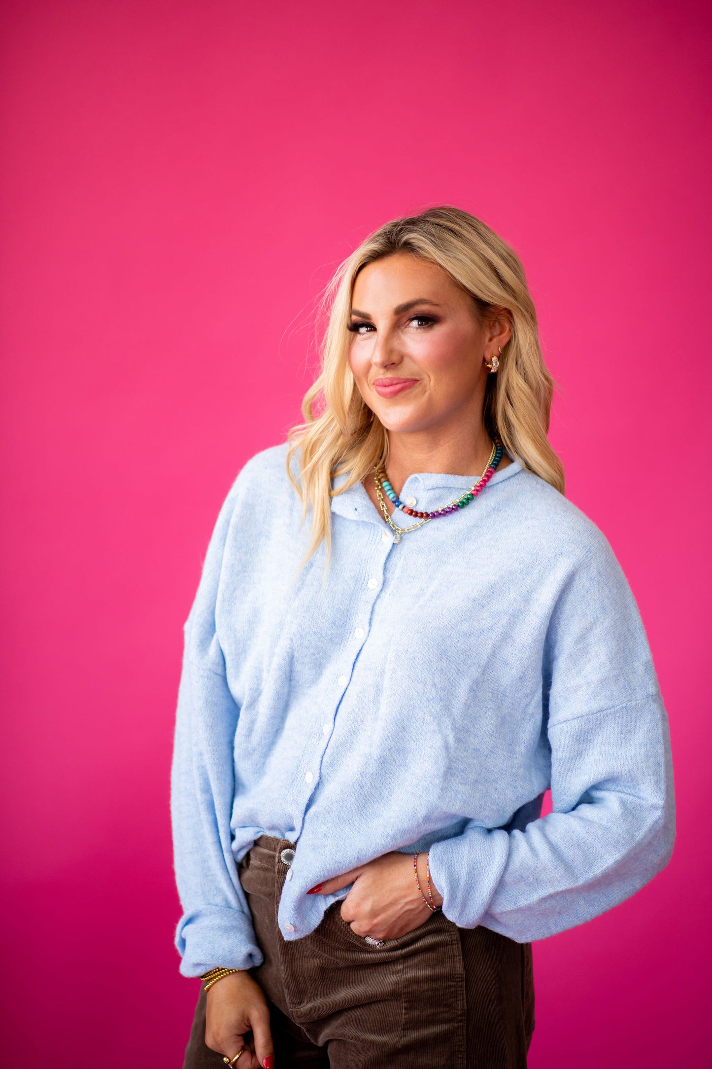 Piper Cardigan -Sky Blue