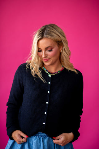Carolyn Flower Button Down Cardigan