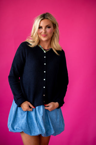 Carolyn Flower Button Down Cardigan