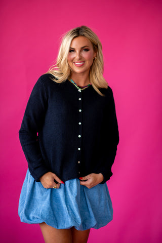 Carolyn Flower Button Down Cardigan