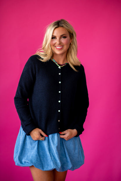 Carolyn Flower Button Down Cardigan
