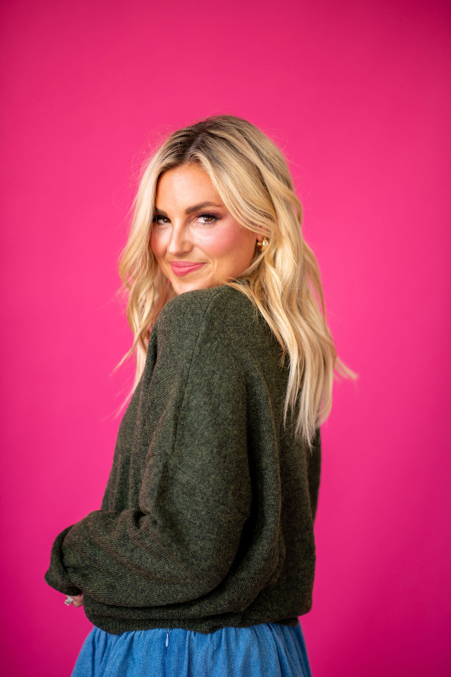 Piper Cardigan -Hunter Green