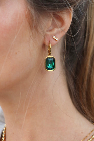 Diana Huggie Charm Earrings