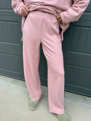 Nyah Striped Lounge Pants in Pink