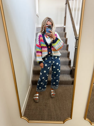 Mollie Multi Colored Chunky Cardigan