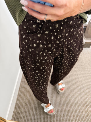 Rory Floral Print Barrel Pants