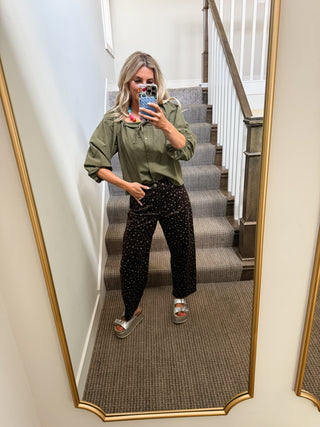 Rory Floral Print Barrel Pants