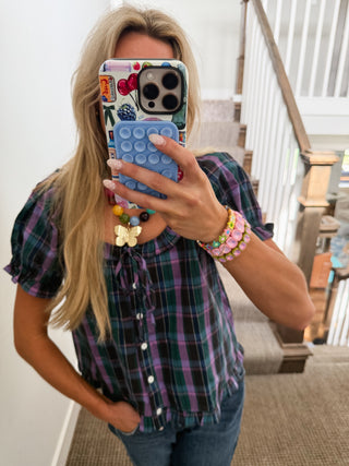 Cynthia Plaid Top