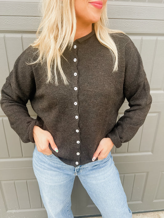 Piper Cardigan - Dark Chocolate