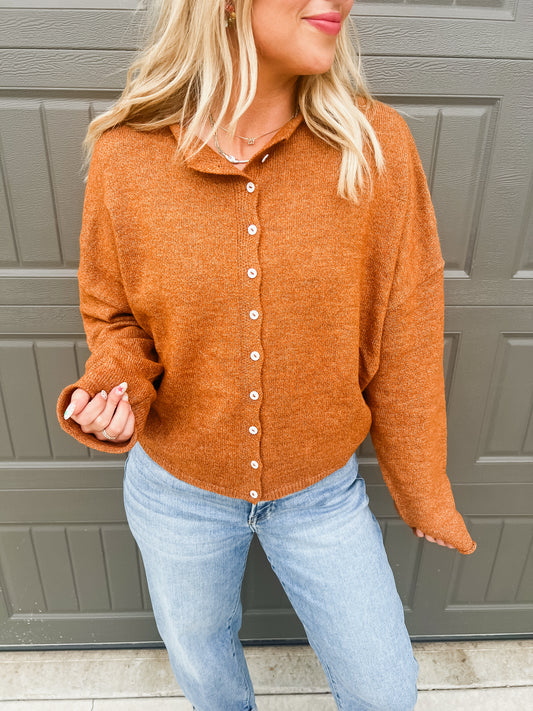 Piper Cardigan - Rust