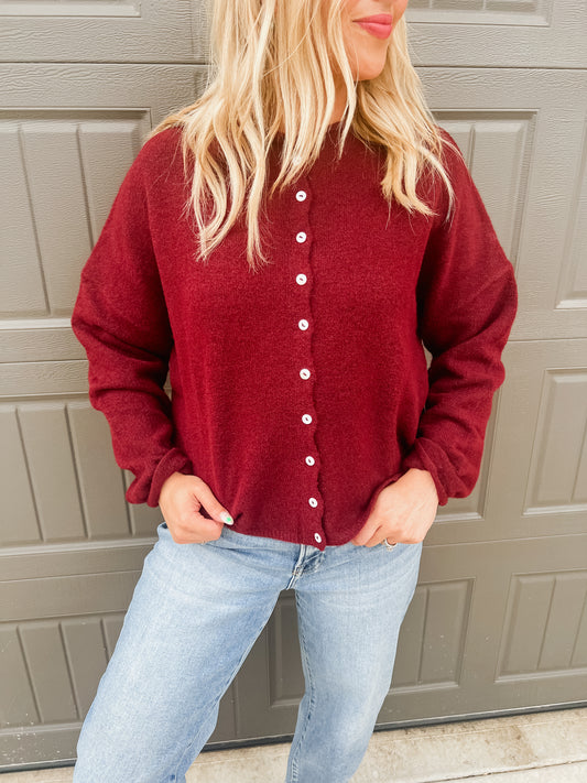 Piper Cardigan - Wine