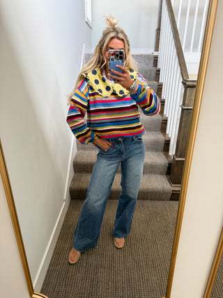 Dane Multi Color Stripe Sweater