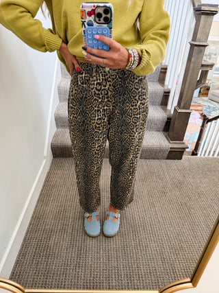 Levi Leopard Barrel Pants