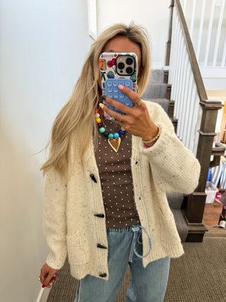 Stoney Cardigan in Oatmeal Confetti