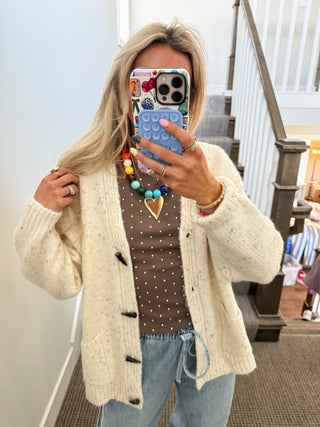 Stoney Cardigan in Oatmeal Confetti