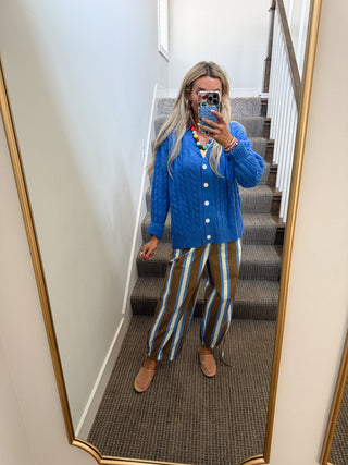 Jada Cable Knit Cardigan in Coastal