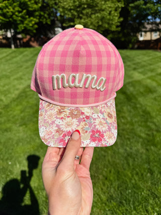 Mama Gingham Trucker Hat