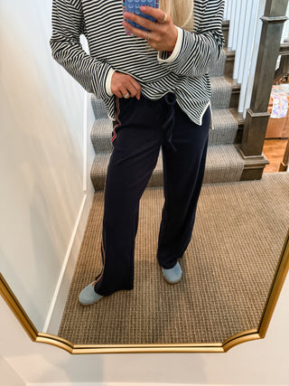 Hailey Soft Knit Pants in Navy