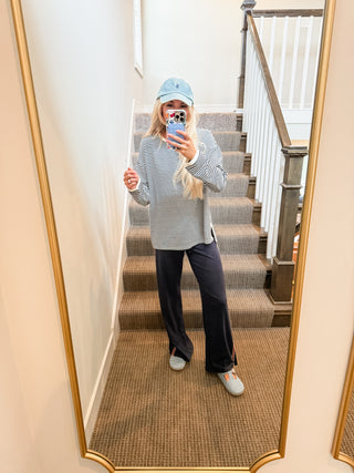 Hailey Soft Knit Pants in Navy