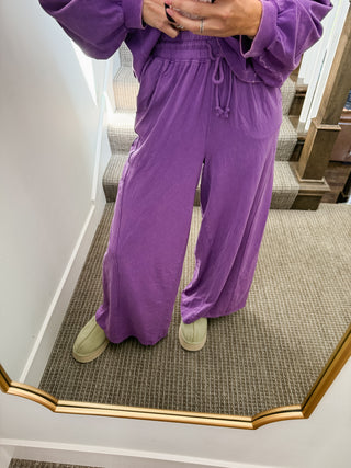 Neely Knit Pants in Plum