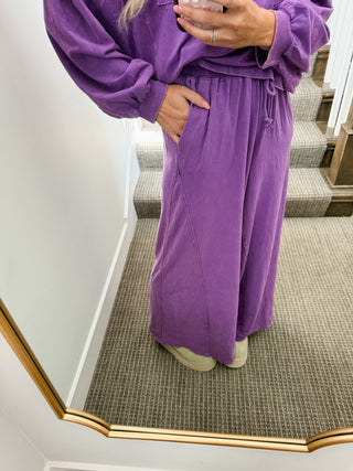 Neely Knit Pants in Plum