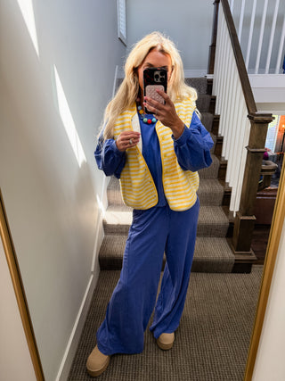 Neely Knit Pants in Cobalt