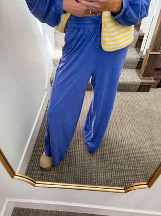 Neely Knit Pants in Cobalt