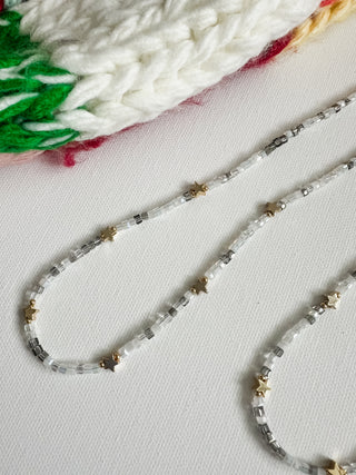 Born to Shine Necklace - Light Grey