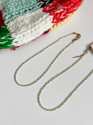 Coastal Bloom Beads Necklace - Green