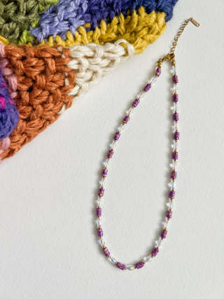 Everyday Bead Chains Necklace - Violet