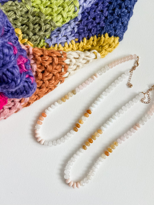 Gone Neutral Beaded Necklace