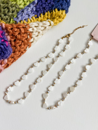 Multi Heart Stone Necklace