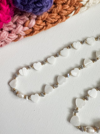 Multi Heart Stone Necklace