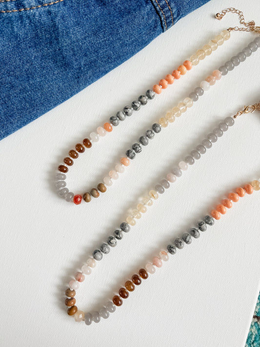 Fall Leaves Beaded Necklace