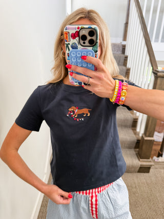 USA Embroidered Pup Tee