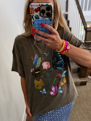 Bella Butterfly Oversized Graphic Tee