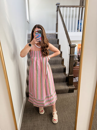 Nicole Stripe Midi Dress
