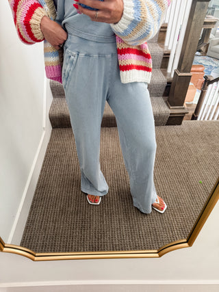 Lulu Knit Pants in Denim