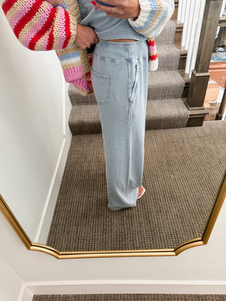 Lulu Knit Pants in Denim