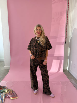 Mal Leopard Sweat Pants