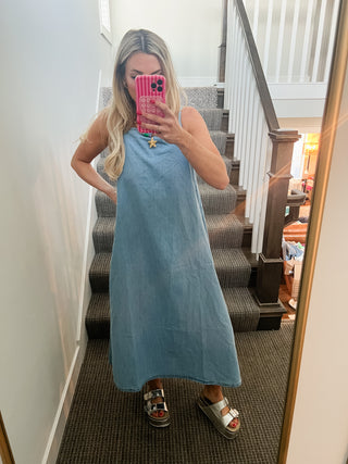 Lennox Denim Maxi Dress