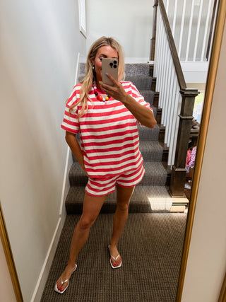 Urma Terry Cloth Stripe Short Set