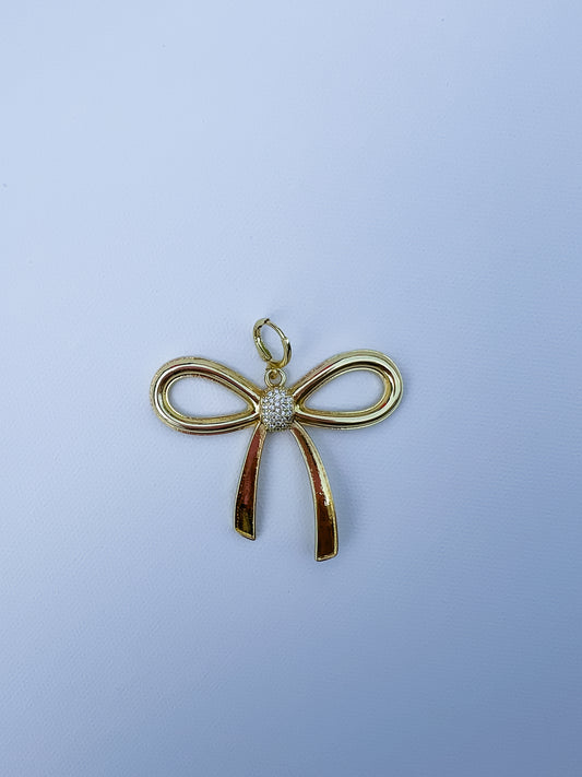 Oversized Bow Charm - Gold