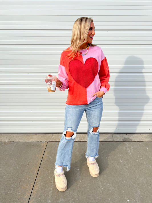 Rosalynn Heart Patch Sweatshirt