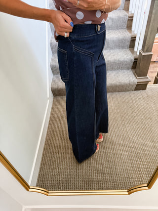 Selma Wide Leg Denim in Dark Wash