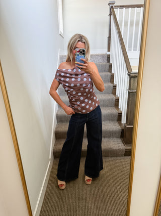 Selma Wide Leg Denim in Dark Wash