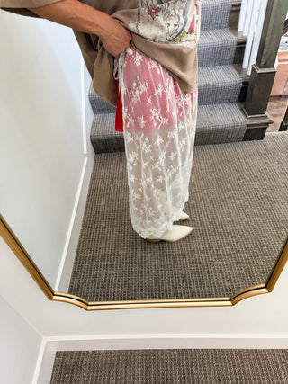 Hollyn Sheer Lace Wrap Skirt